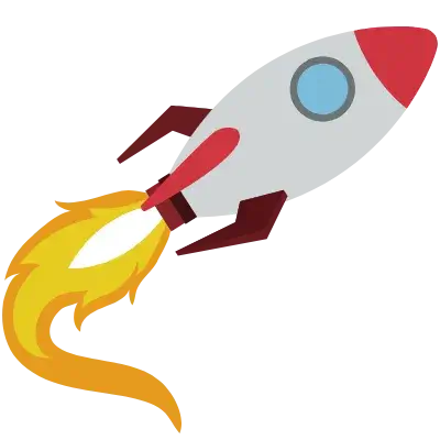 Illustration d'une fusée, dessin artistique de fusée, développeur web full stack, technologies web, design graphique