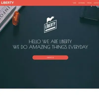 Site vitrine Liberty, projet de cours, développement web, HTML CSS JavaScript, développeur full stack